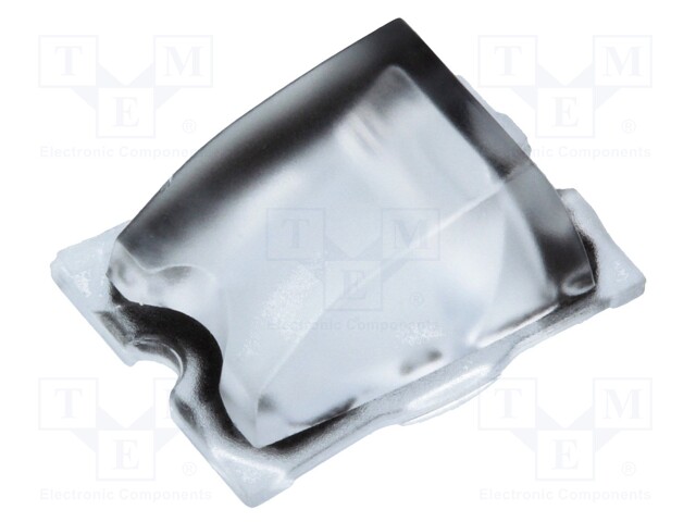 LED lens; rectangular; Mat: PMMA plexiglass; transparent