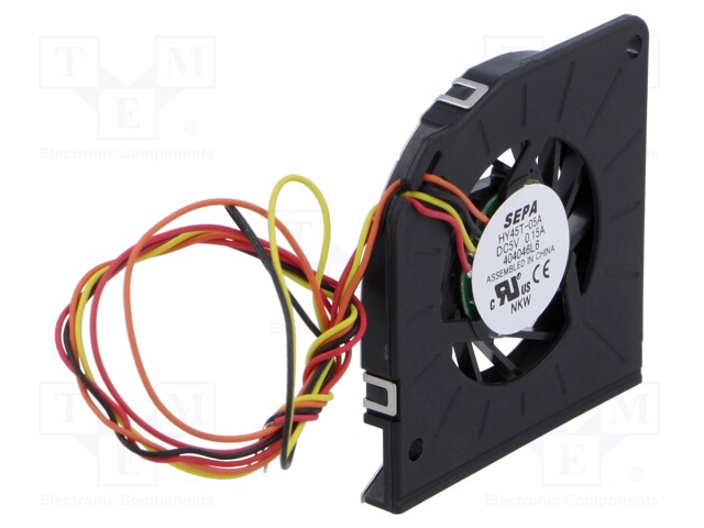 Fan: DC; blower; 5VDC; 45x45x5mm; 2.3m3/h; 27dBA; MagFix; 5200rpm