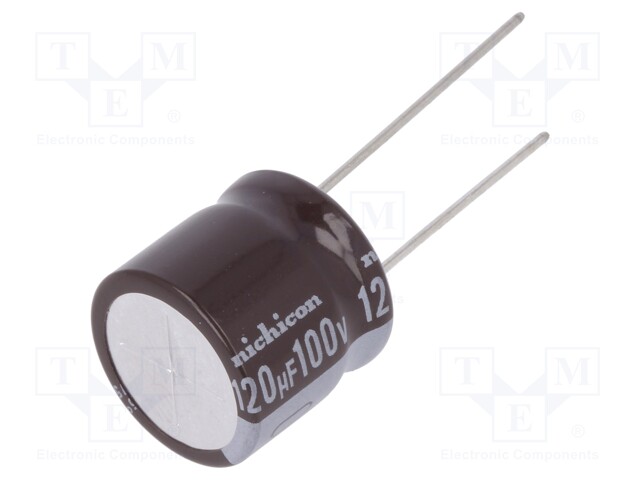 Capacitor: electrolytic; low impedance; THT; 120uF; 100VDC; ±20%