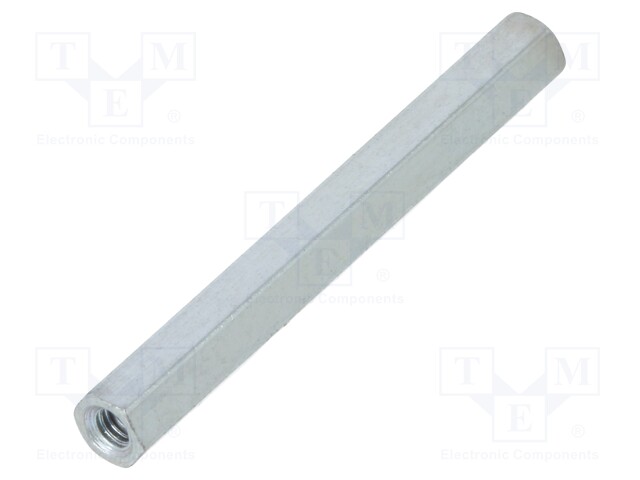 Screwed spacer sleeve; Int.thread: M2,5; 35mm; hexagonal; steel