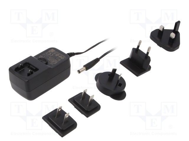 Power supply: switched-mode; voltage source; 9VDC; 2A; 18W; plug