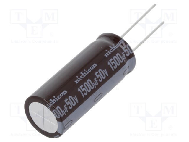 Capacitor: electrolytic; low impedance; THT; 1500uF; 50VDC; ±20%