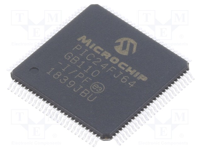 PIC microcontroller; Memory: 64kB; SRAM: 16kB; 32MHz; SMD