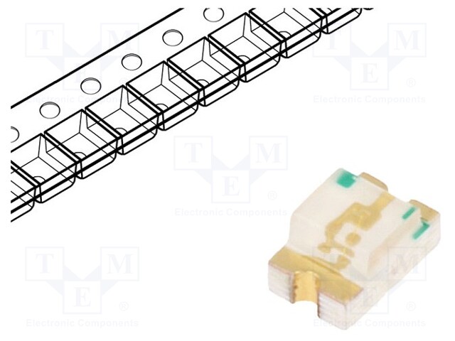 LED; SMD; 0805; green; 300÷600mcd; 2x1.25x1.1mm; 120°; 2.6÷3.6V