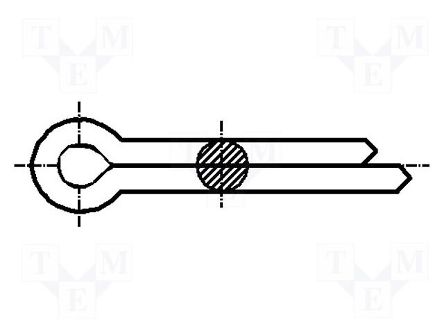 Cotter pin; A2 stainless steel; BN: 687; Ø: 2.5mm; L: 16mm; DIN: 94