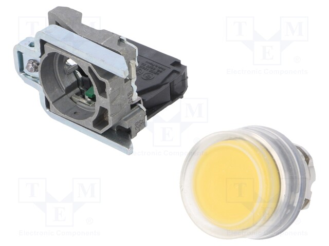 Switch: push-button; NO; 3A/240VAC; 0.55A/125VDC; 22mm; yellow