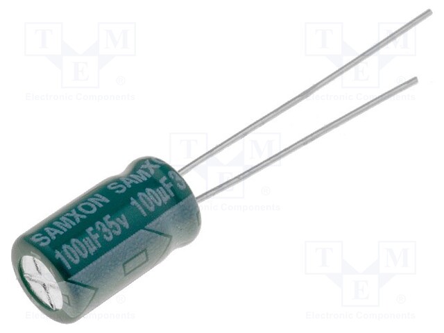 Capacitor: electrolytic; low impedance; THT; 100uF; 35VDC; ±20%