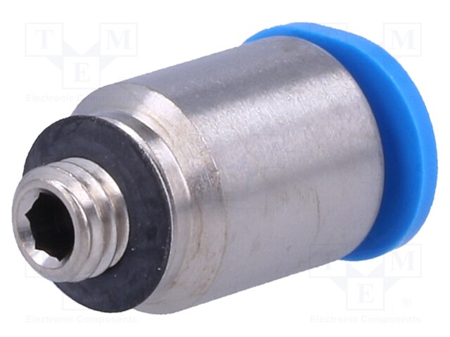 Push-in fitting; straight; Input thread: M5; -0.95÷6bar; 6mm