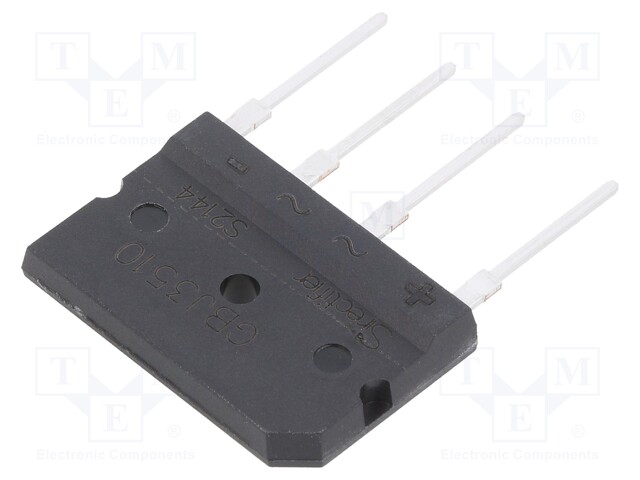 Single-phase bridge rectifier; Urmax: 100V; If: 35A; Ifsm: 420A