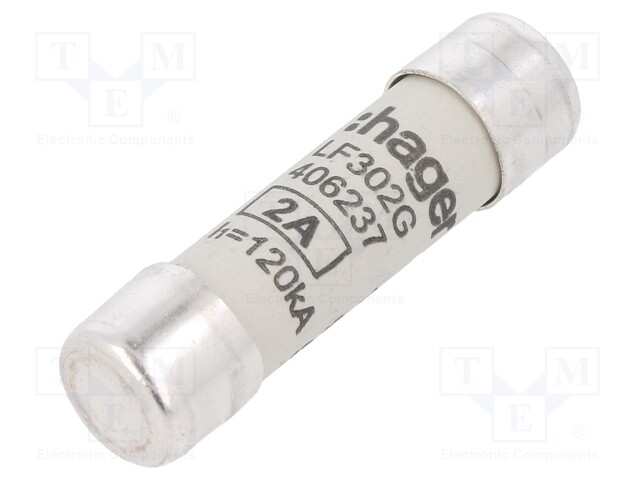 Fuse: fuse; gG,time-lag; 2A; 500VAC; cylindrical,industrial