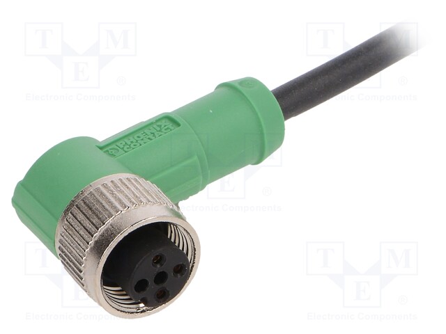 Connection lead; M12; PIN: 3; angled; 1.5m; plug; 250VAC; 4A; 250VDC