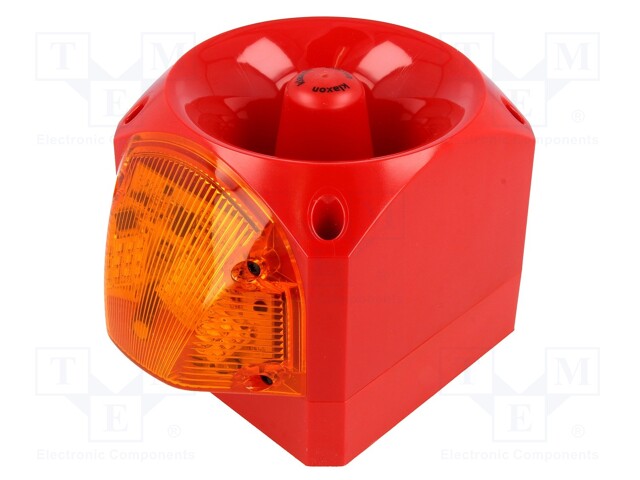 Signaller: lighting-sound; 10÷60VDC; Colour: red; IP66; -25÷70°C