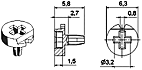 Knob; with pointer; grey; Ø6.3mm; Application: CA6