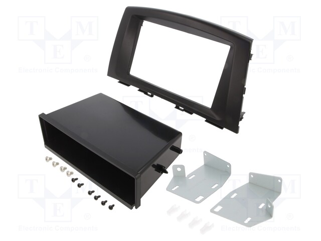 Radio mounting frame; Suzuki; 2 DIN; black