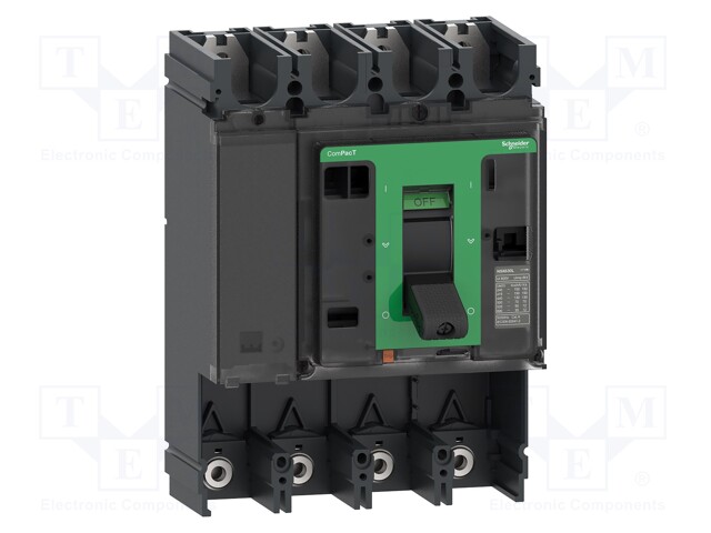 Power breaker; Poles: 4; DIN; Inom: 630A; NSX; IP40; -25÷70°C; 690VAC