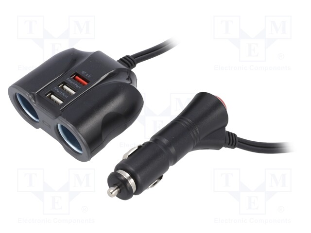 Automotive power supply; USB A socket x3; Sup.volt: 12÷24VDC