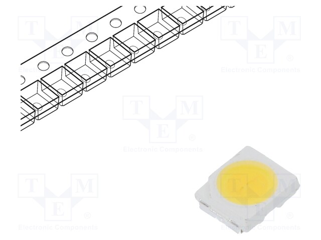 LED; SMD; 3528,PLCC2; white neutral; 10÷15lm; 3900-4250K; 80; 120°