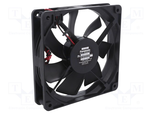 Fan: DC; axial; 24VDC; 120x120x25mm; 97.8m3/h; 26.5dBA; 1600rpm