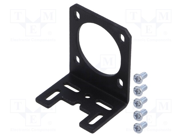 Bracket; black; Pcs: 1; bracket,mounting screws