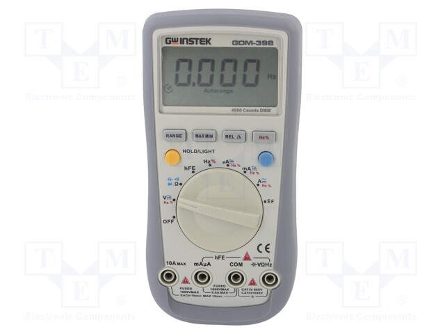 Digital multimeter; LCD 3,75 digit,bargraph,with a backlit