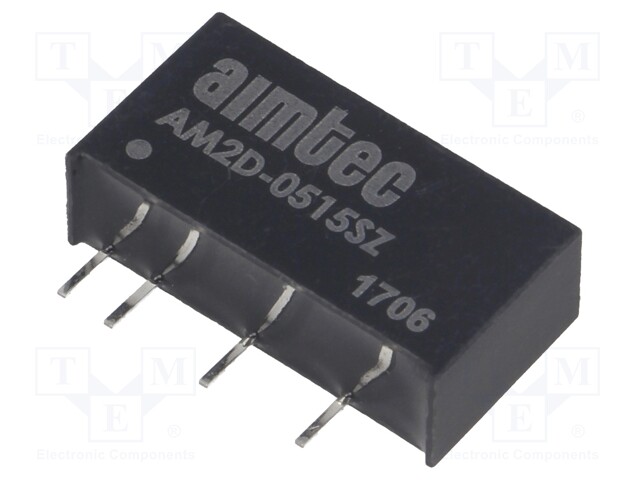 Converter: DC/DC; 2W; Uin: 4.5÷5.5V; 15VDC; Iout: 134mA; SIP7; 2.5g