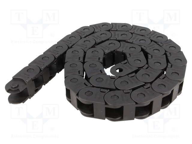 Cable chain; Series: Light; Bend.rad: 28mm; L: 986mm; Colour: black