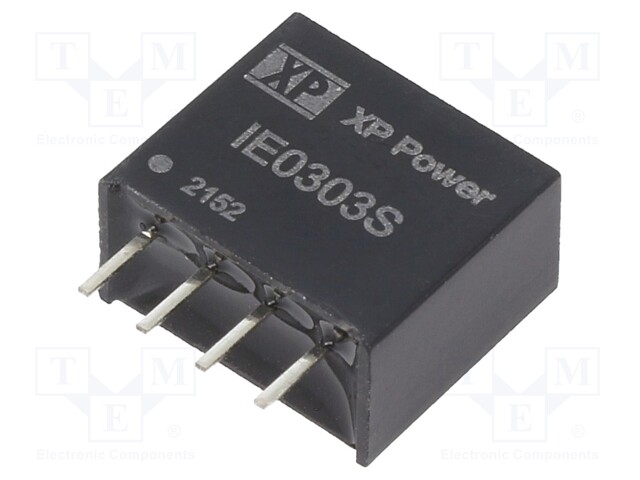 Isolated Board Mount DC/DC Converter, ITE, 1 Output, 1 W, 3.3 V, 300 mA