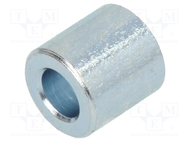 Spacer sleeve; 3.2mm; cylindrical; steel; zinc; Out.diam: 6mm