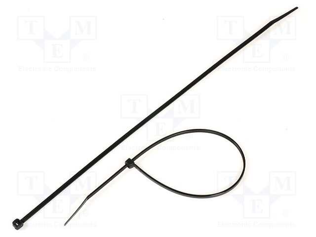 Cable tie; L: 292mm; W: 3.6mm; polyamide; 176.5N; black; Ømax: 85mm