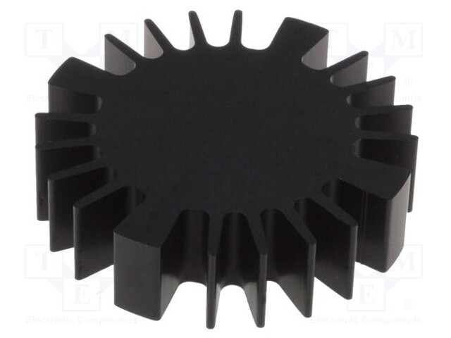 Heatsink; LED; Ø: 60mm; H: 15mm; Colour: black