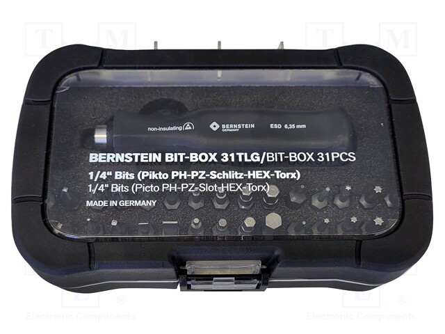 Kit: screwdriver bits; Pcs: 31; ESD