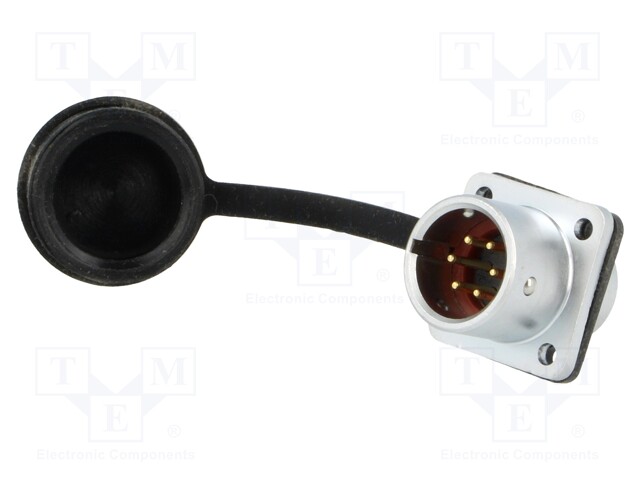 Socket; male; SF12; PIN: 6; IP67; 5A; soldering; 125V; 0.75mm2