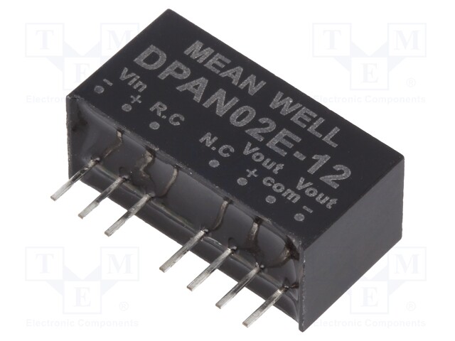 Converter: DC/DC; 2W; Uin: 4.5÷9V; Uout: 12VDC; Uout2: -12VDC; SIP8