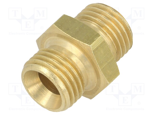 Double nipple; brass; Ext.thread: 1/4"