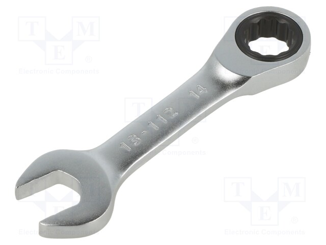 Wrench; combination spanner,with ratchet; 14mm; short; FATMAX®