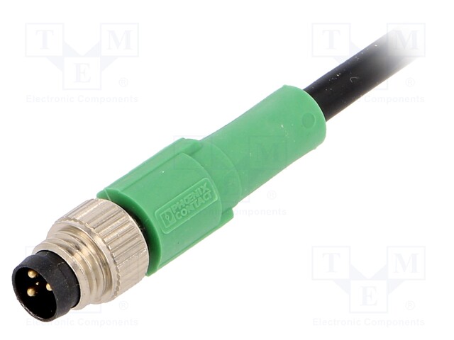 Connection lead; M8; PIN: 3; straight; 3m; plug; 250VAC; 4A; -25÷90°C