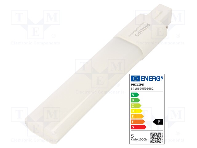 LED lamp; neutral white; G23; 230VAC; 520lm; 5W; 120°; 4000K