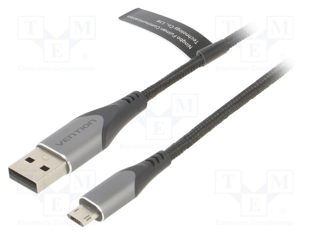 Cable; USB 2.0; USB A plug,USB B micro reversible plug; 0.5m