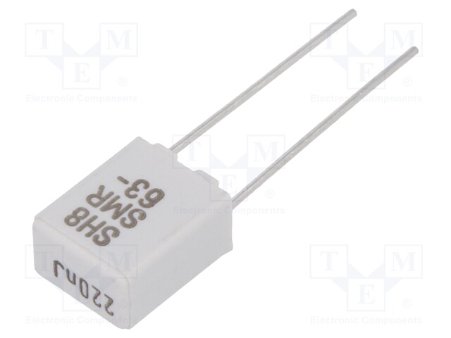 Capacitor: metallized PPS; 220nF; 5mm; ±5%; 7.2x4.5x9mm; -55÷150°C