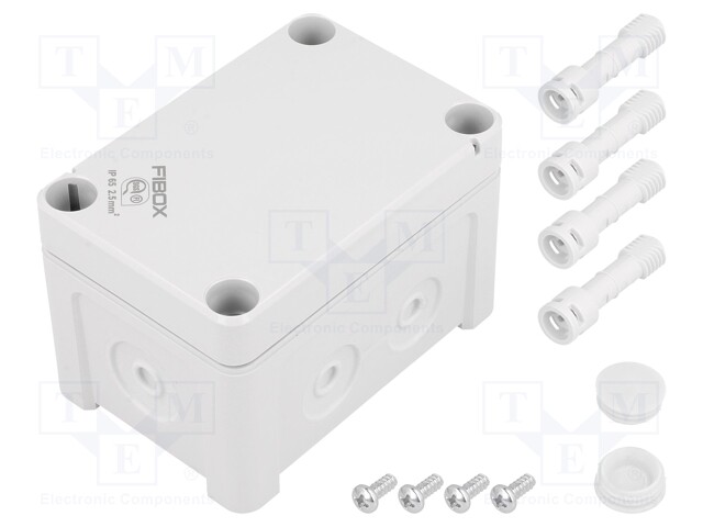 Enclosure: junction box; X: 65mm; Y: 95mm; Z: 60mm; wall mount; ABS