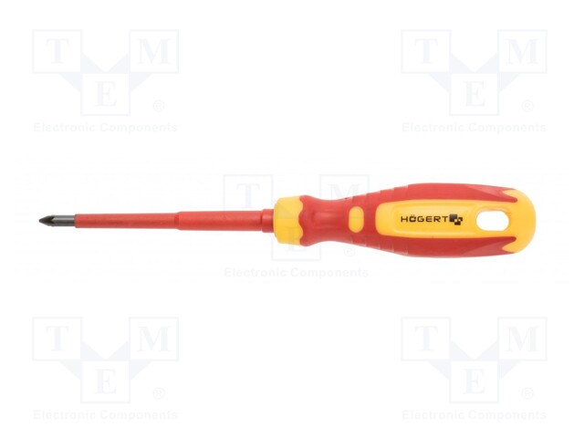 Screwdriver; slim; insulated; Pozidriv®; PZ1; 100mm; 1kVAC