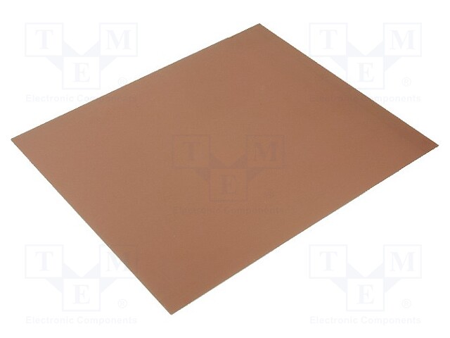 Laminate; aluminium; 1mm; L: 305mm; W: 255mm; Coating: copper