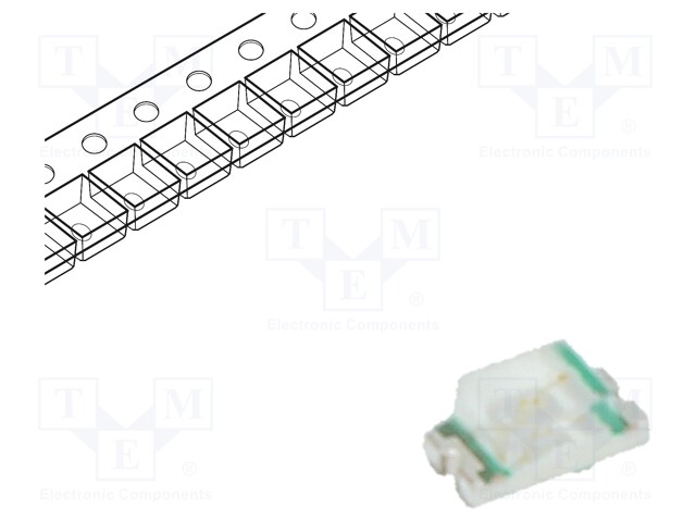 LED; SMD; 0603; blue; 70÷260mcd; 1.6x0.8x0.7mm; 140°; 2.7÷3.4V; 20mA