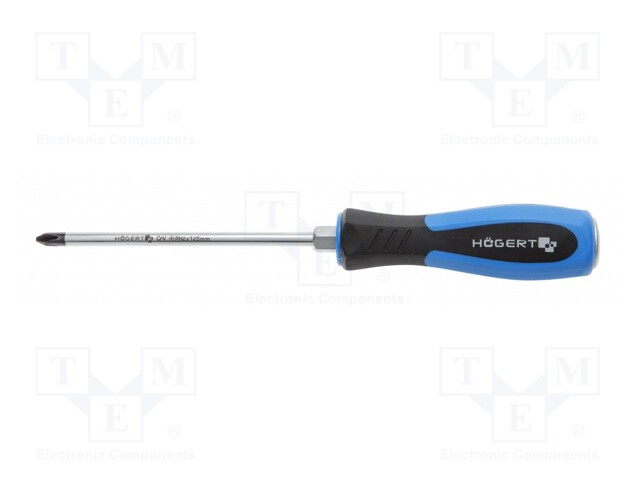 Screwdriver; Phillips; for impact; PH2; 125mm