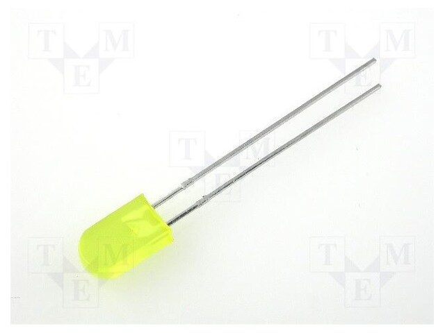 LED; rectangular; 5x2.5mm; yellow; 2÷8mcd; 100°; Front: convex; 20mA