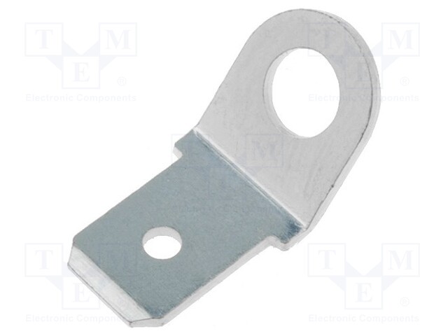 Terminal: flat; 6.3mm; 0.8mm; male; M4; screw; bronze; tinned