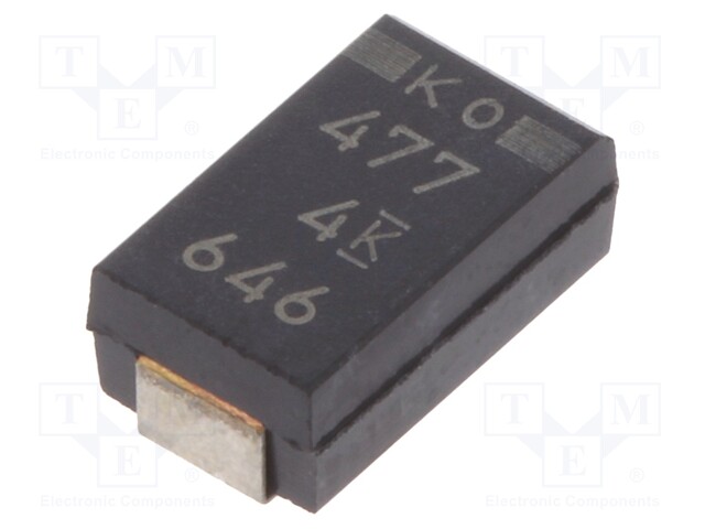 Capacitor: tantalum-polymer; 470uF; 4VDC; Case: D; 2917; ESR: 12mΩ