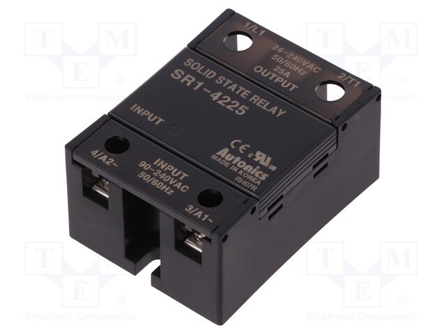 Relay: solid state; Ucntrl: 90÷240VAC; 25A; 24÷240VAC; screw type