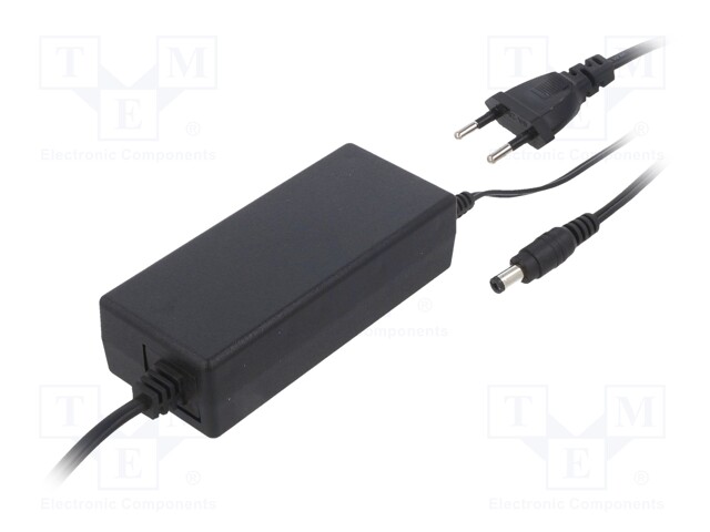 Power supply: switched-mode; 12VDC; 5A; Out: 5,5/2,1; 60W; desktop