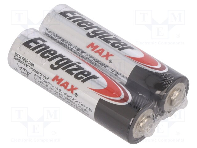 Battery: alkaline; 1.5V; AA; MAX; Batt.no: 2; non-rechargeable